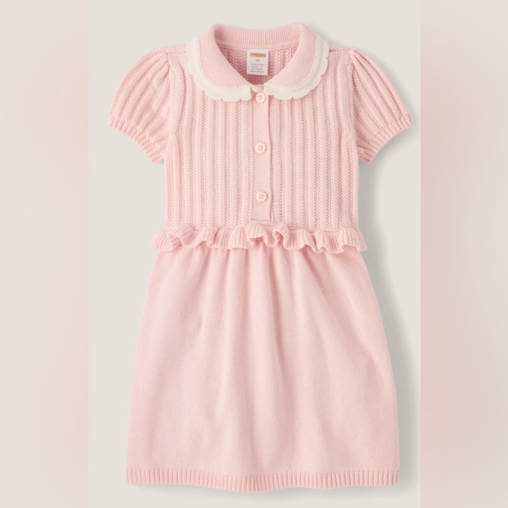 Gymboree Pink Knit Ruffle Dress